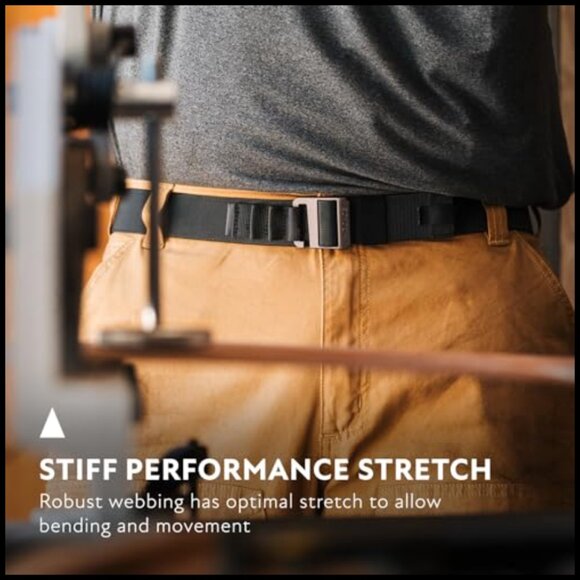 Low-Profile Aluminum Buckle Heavy Duty Work Belt with Stretch Webbing main image 4